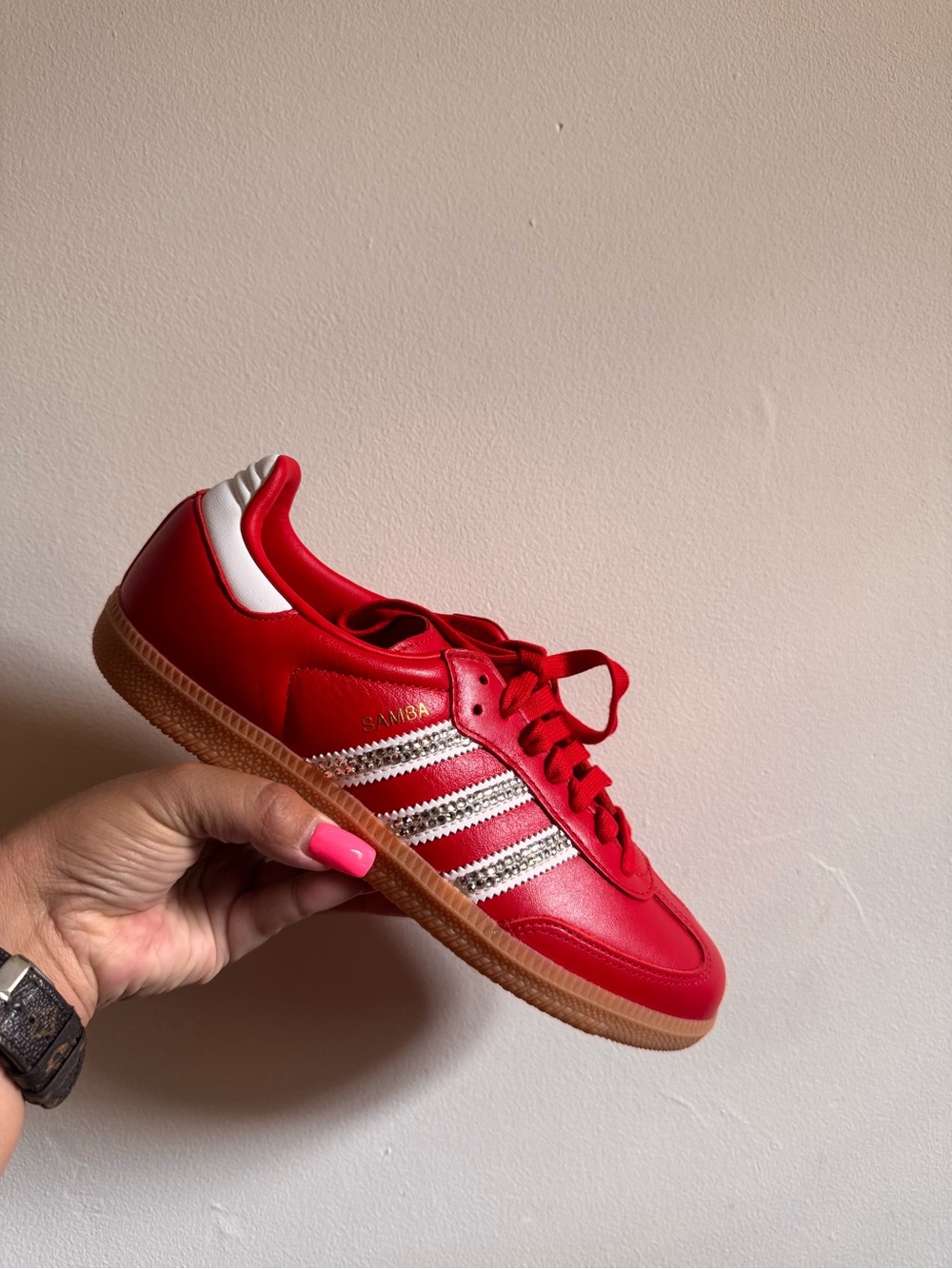 NWT Adidas Samba Sneakers in Red with Gum Sole - Picture 8 of 8